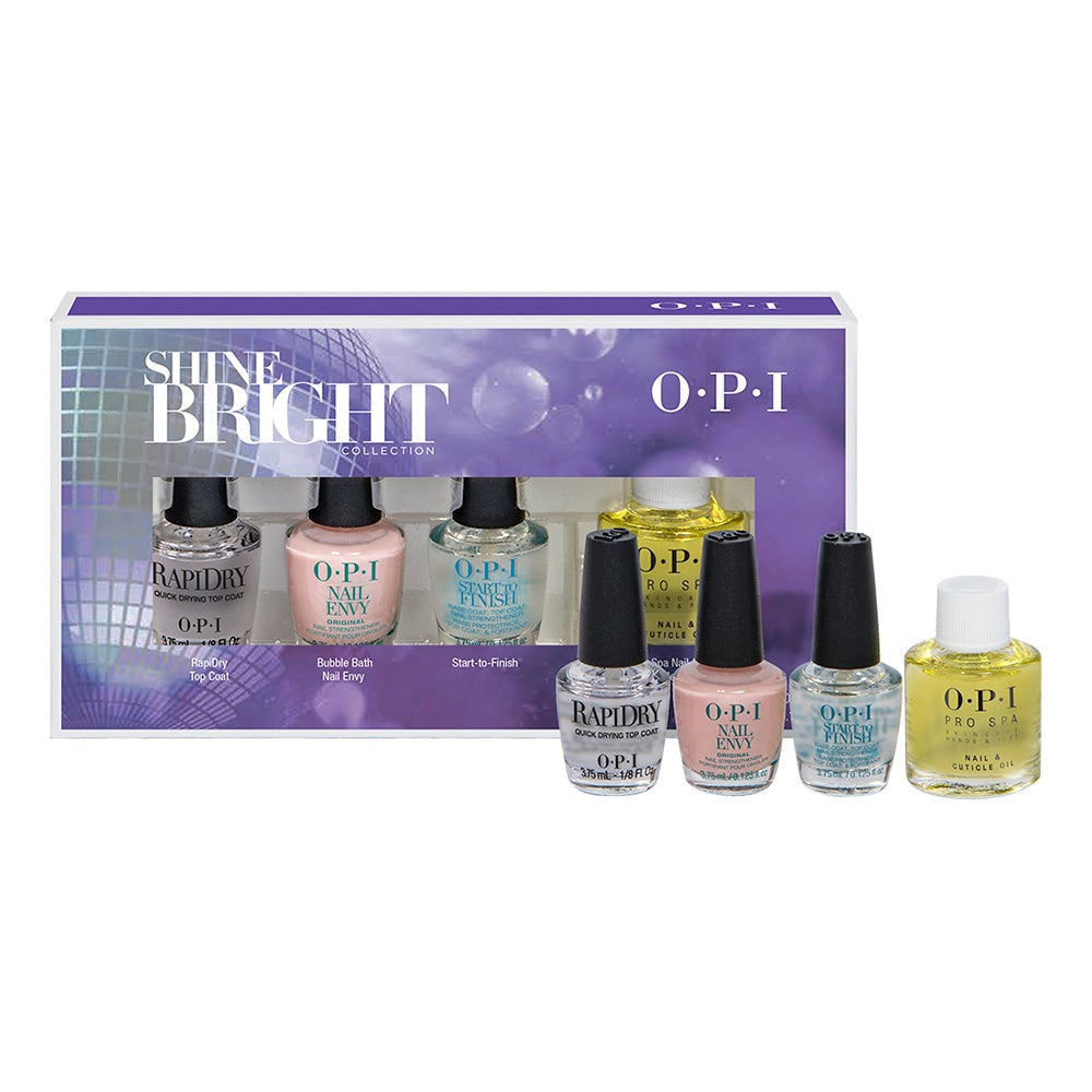 OPI Shine Bright Fêtes 2020 Soins Mini Coffret de 4 HR M34