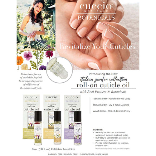 Cuccio Roll-on Cuticle Oil 9ml Violet & Delicate Peony 97315
