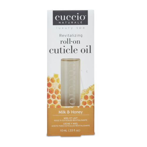 Huile à cuticules en flacon à bille Cuccio 9,75 ml Lait et miel CNSC4000