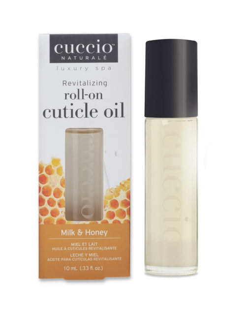 Huile à cuticules en flacon à bille Cuccio 9,75 ml Lait et miel CNSC4000