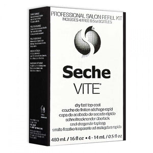 Seche Vite Dry Fast Top Coat Salon Refill Kit 16oz - 69939