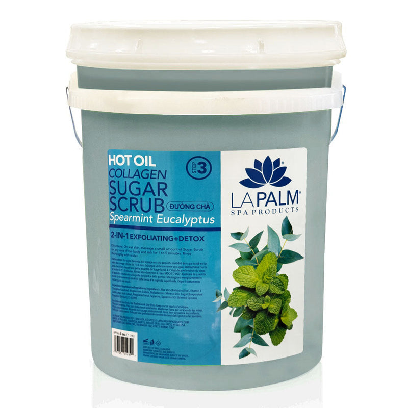 La Palm Hot Oil Sugar Scrub 5G - Menthe verte Eucalyptus -LP180