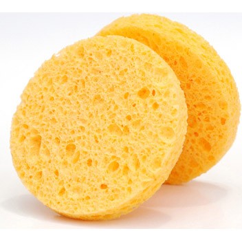 Éponges de beauté rondes en cellulose naturelle, paquet de 100, 86369-NAT