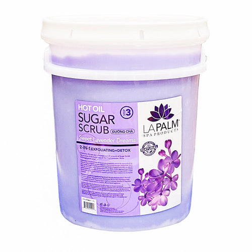 Gommage au sucre et huile chaude La Palm 5G – Rêve de lavande douce LP195