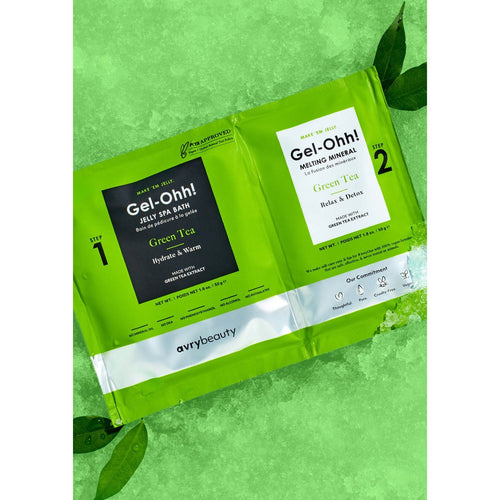 Ensemble de bain spa en gelée AvryBeauty - Thé vert AJ001GRT 00705