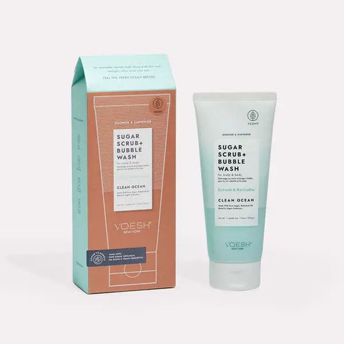 Voesh Gommage corporel au sucre + gel douche moussant Éclat d'océan