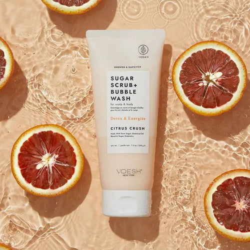 Voesh Shower & Empower Gommage au Sucre + Gel Douche Moussant Agrumes