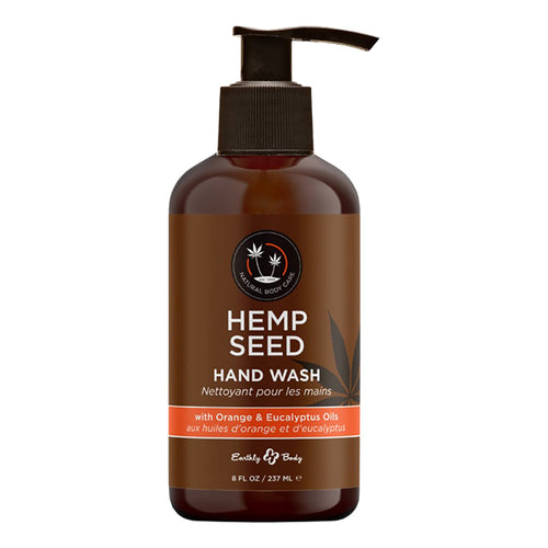 Earthly Body Savon pour les mains au chanvre 8oz Orange & Huile d'Eu. HSHW008