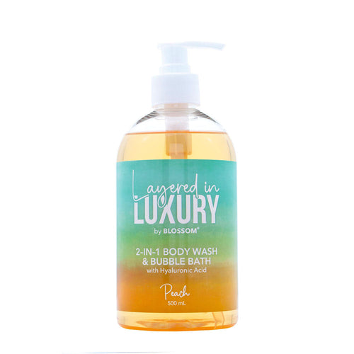 Gel douche et bain moussant 2 en 1 Blossom 500 ml - Pêche 90431