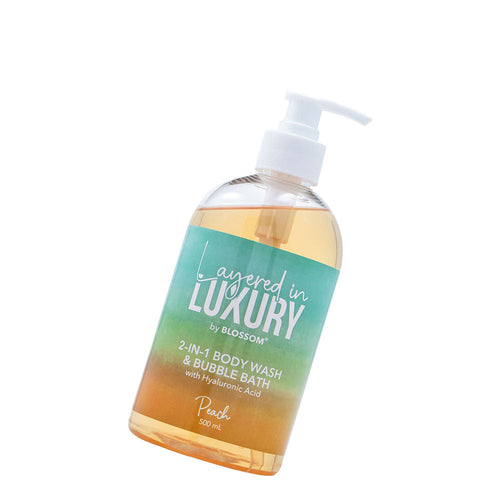 Gel douche et bain moussant 2 en 1 Blossom 500 ml - Pêche 90431