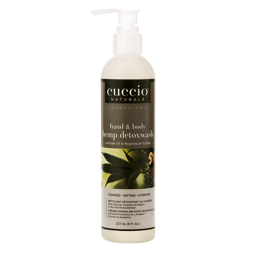 Cuccio Nettoyant Détoxifiant Corps et Mains au Chanvre 237 ml /8 oz CNSC6714/3516