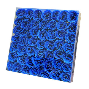 KM Nail Flower Soap Dark Blue (49 Roses/Box) 49008