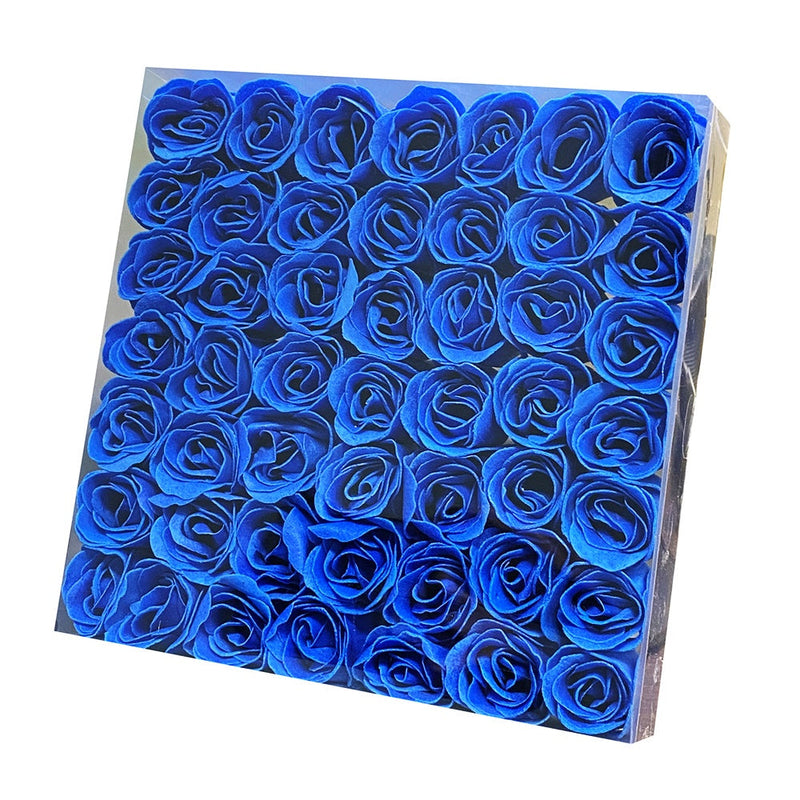 KM Nail Flower Soap Dark Blue (49 Roses/Box) 49008