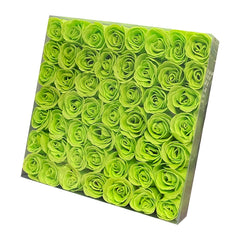 KM Savon Fleur Vert (49 Roses/Boîte) 49009