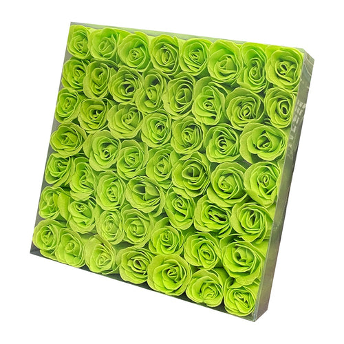 KM Nail Flower Soap Green (49 Roses/Box) 49009