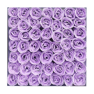 KM Nail Flower Soap Lavender (49 Roses/Box) 49006
