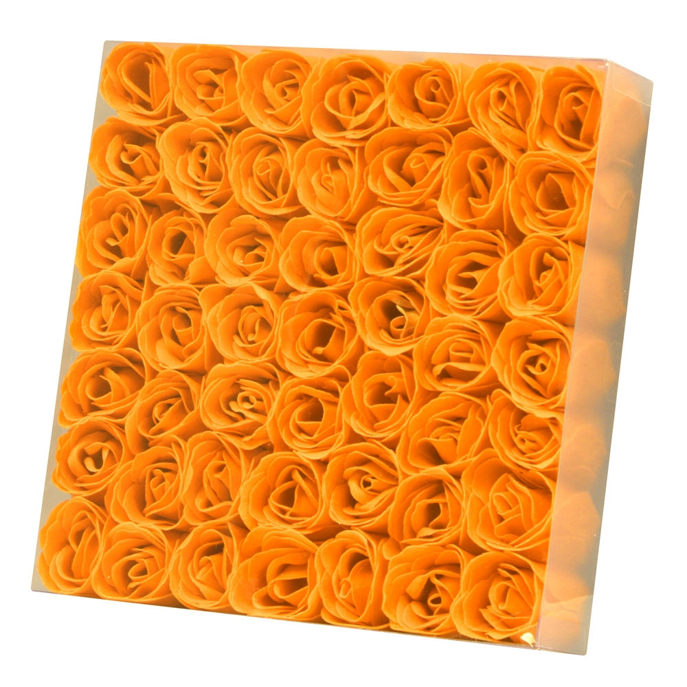 KM Nail Flower Soap Orange (49 Roses/Box) 49005