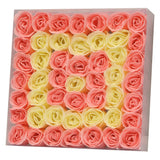 Fleur de savon KM pour les ongles Rose & Jaune (49 Roses/Boîte) 49004