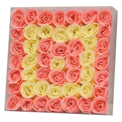 Fleur de savon KM pour les ongles Rose & Jaune (49 Roses/Boîte) 49004