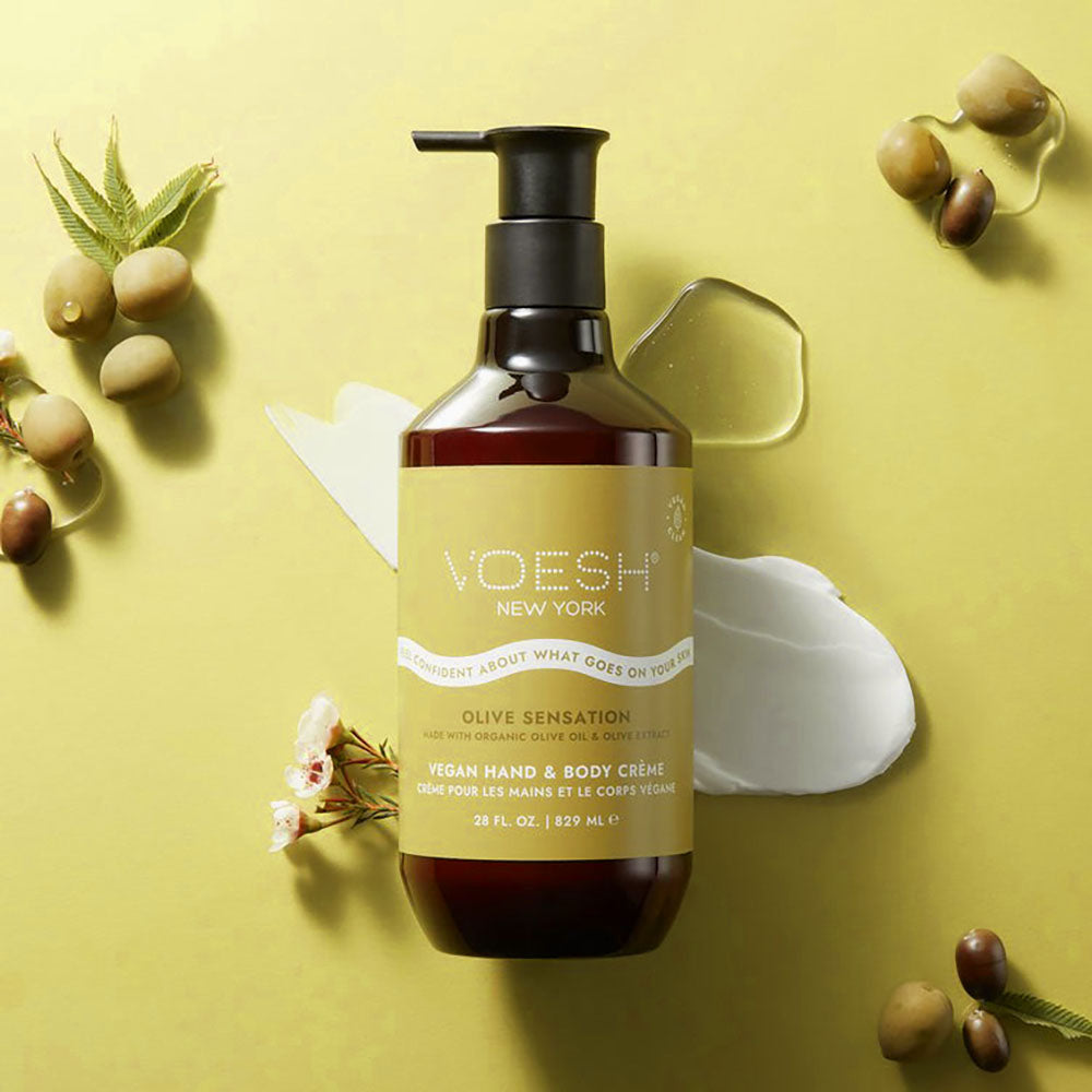 Crème Mains & Corps Végétalienne Voesh - Sensation Olive 28 oz 23739