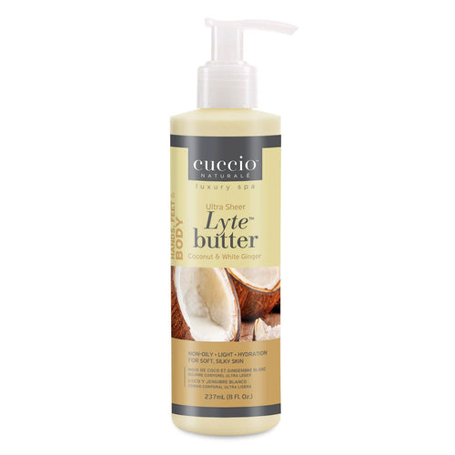 Cuccio Lyte Butter 8 oz - Noix de Coco & Gingembre Blanc 3284