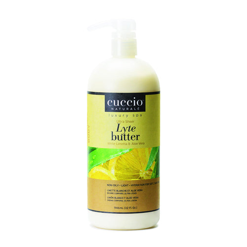 Cuccio Beurre Hydratant Léger Non Gras 907g Citron Vert & Aloès 3416-C