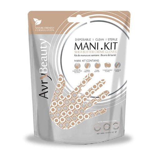 Trousse de manucure AvryBeauty avec gants au beurre de karité AK005SHEA-M 00733