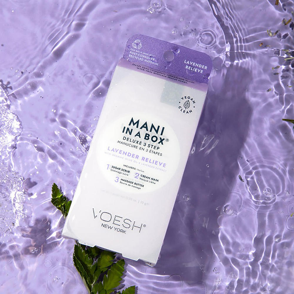 Voesh Mani In A Box Sans Eau 3 Étapes Lavande Relaxante 127LVR