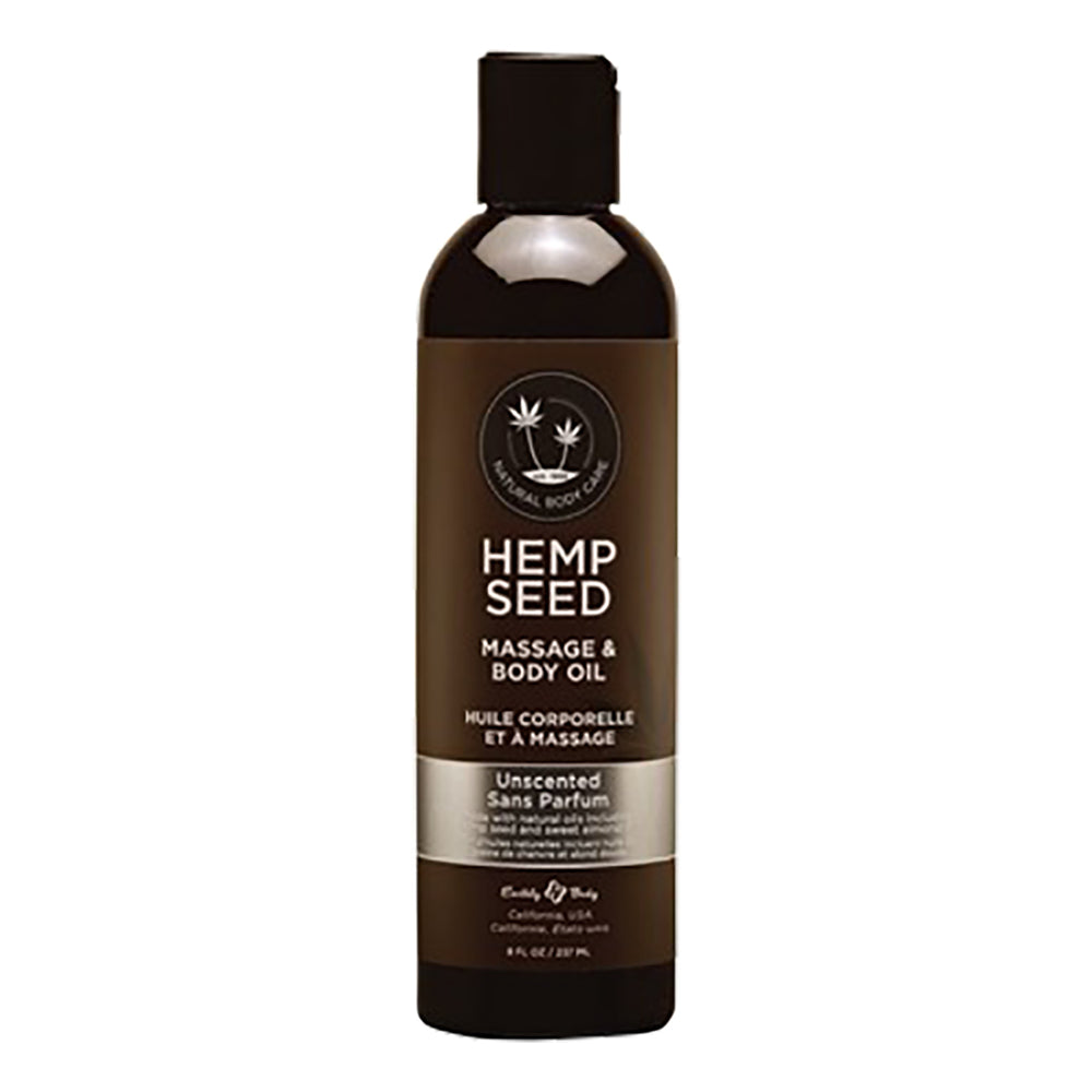 Huile de massage et corporelle aux graines de chanvre 8 oz - Non parfumée MAS008/00087