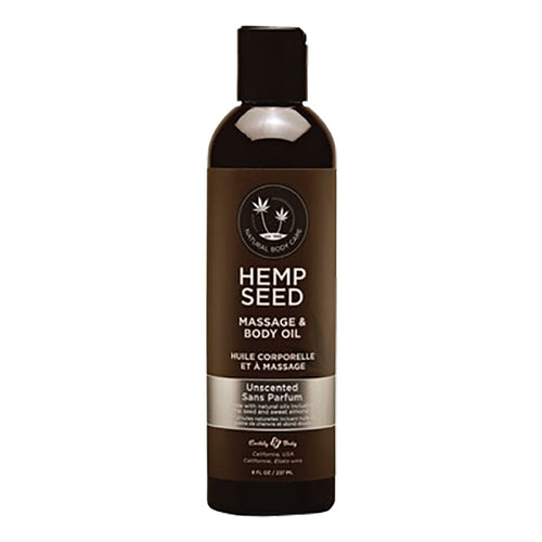 Huile de massage et corporelle aux graines de chanvre 8 oz - Non parfumée MAS008/00087