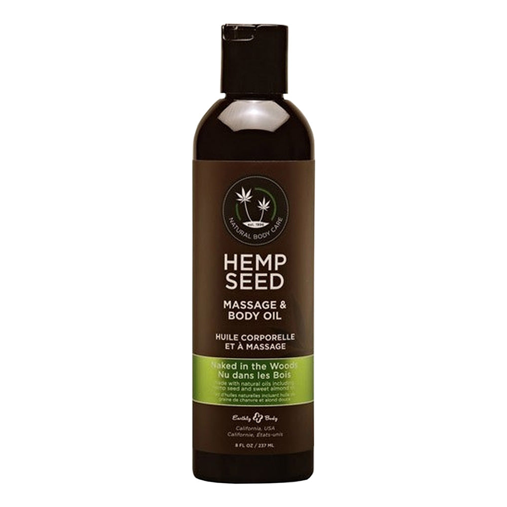 Huile de massage et corporelle aux graines de chanvre 8oz - Naked In The Woods MAS022