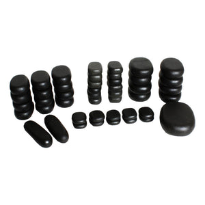 Berkeley Polished Black Massage Stone 45PC Set MS145BK
