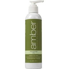 Amber Massage Oil 8 oz / 237ml -  Green Tea Mint #75426