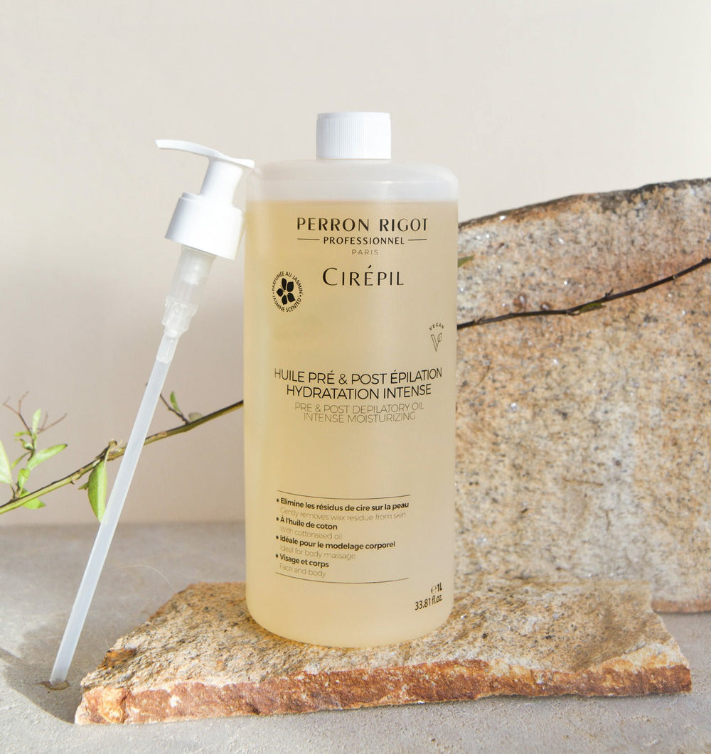 Huile pré et post-épilation Cirepil parfumée au jasmin 1L 00015