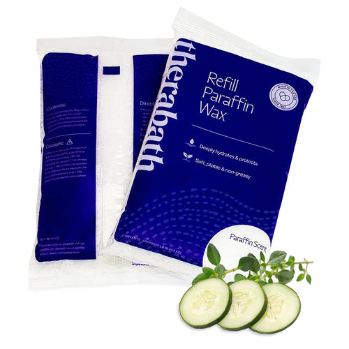 Therabath Perles de cire de paraffine de recharge Concombre-thym 450 g 0108