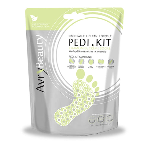 Kit pédicure AvryBeauty avec chaussettes crème à la camomille AK005CHML-P00737