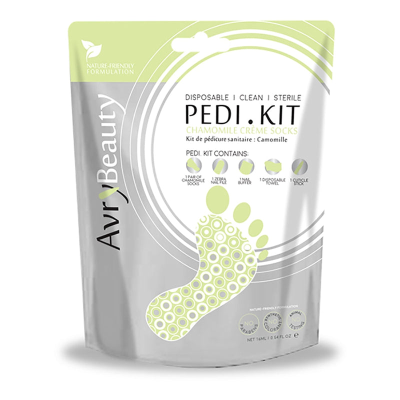 Kit pédicure AvryBeauty avec chaussettes crème à la camomille AK005CHML-P00737