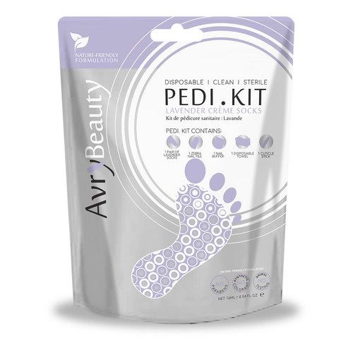 AvryBeauty Kit Pedi avec chaussettes crème lavande AK005LVNR-P 00738