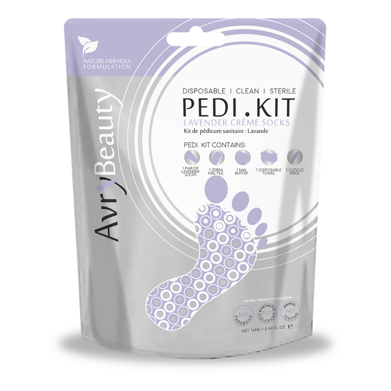 AvryBeauty Kit Pedi avec chaussettes crème lavande AK005LVNR-P 00738