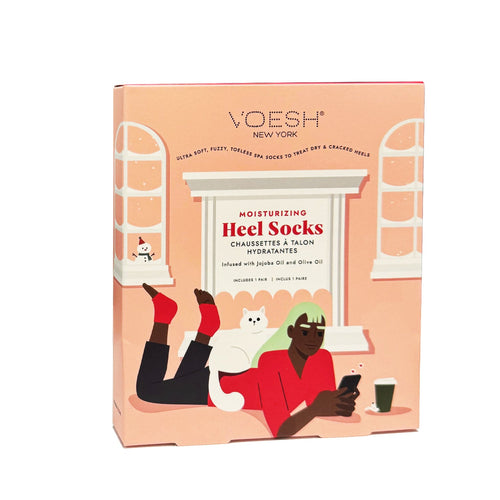 Voesh Chaussettes Hydratantes Microfibre Talons Rouges VFS003RED