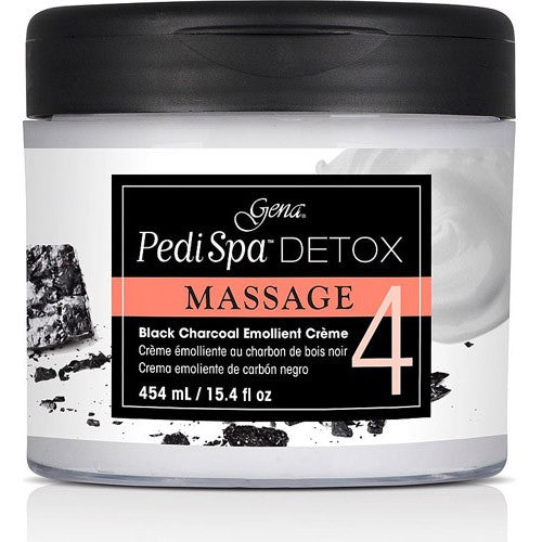 Gena PediSpa Détox Crème de Massage au Charbon Noir 15,4 oz 04067