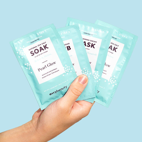 AvryBeauty Kit Pédicure Spa 4 Étapes Éclat de Perle AB115PLGL 05052