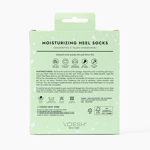 Voesh Chaussettes Hydratantes Microfibre Talons VFS003MNT 06925
