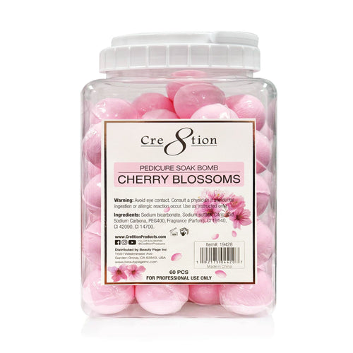 Bombes de bain pour pédicure Cre8tion – 60 unités – Fleurs de cerisier 19428