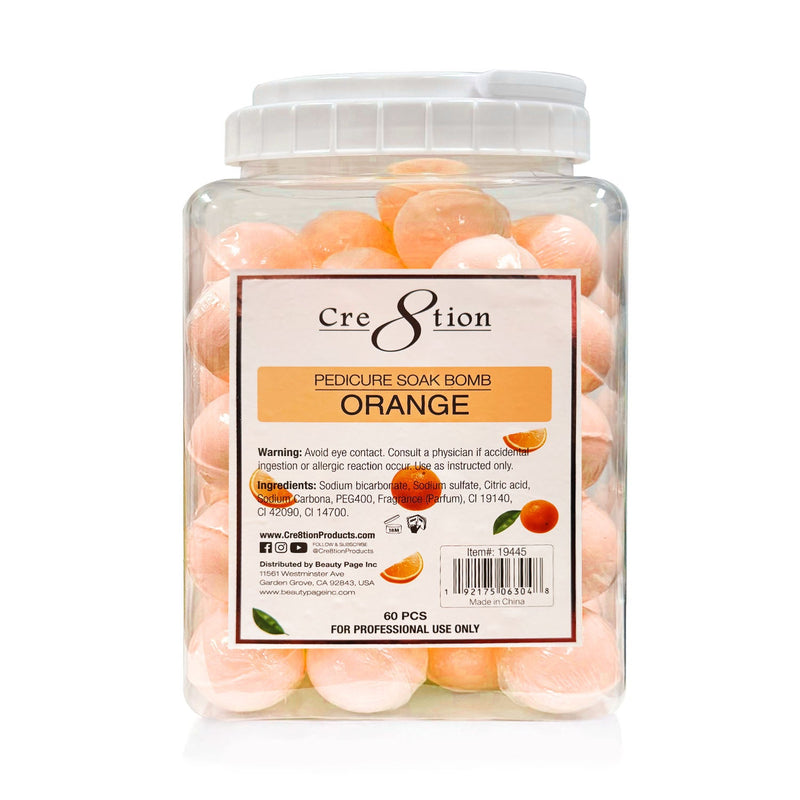 Cre8tion Pedicure Soak Bomb 60 pcs - Orange 19445