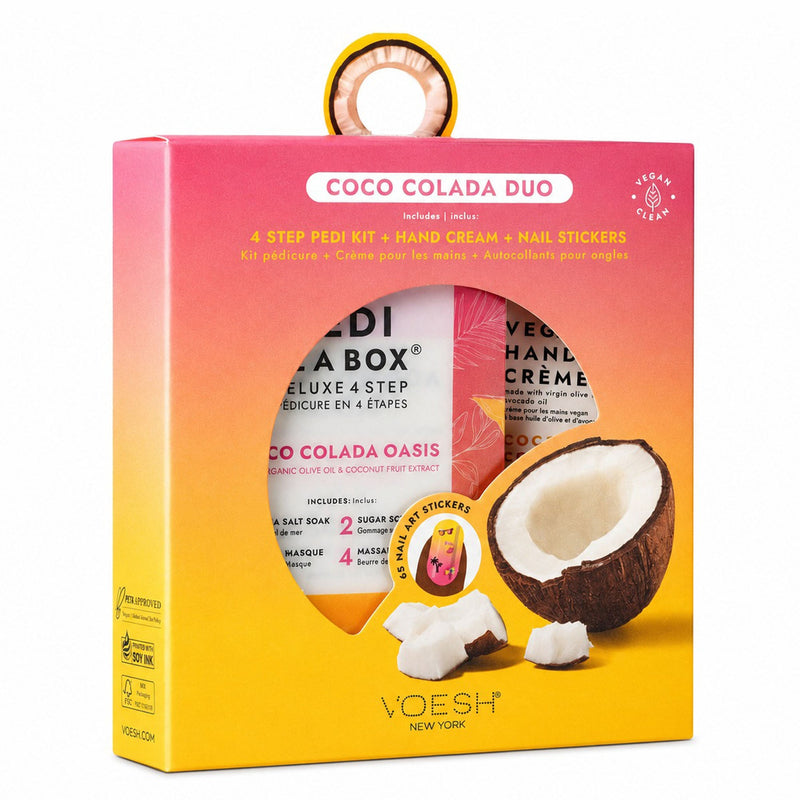 Voesh Pedi In A Box Deluxe 4 étapes Coco Colada Duo VSC001COL