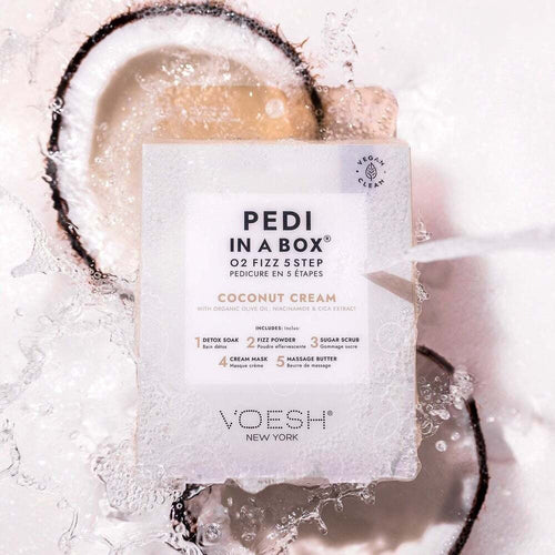 Voesh Pedi In A Box O2 Fizz 5 étapes - Crème de noix de coco 22954