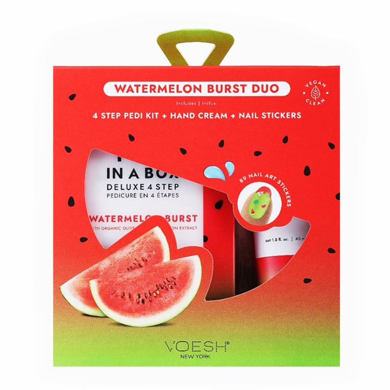 Voesh Pedi In A Box Deluxe Pastèque pétillante Duo 4 étapes 23005