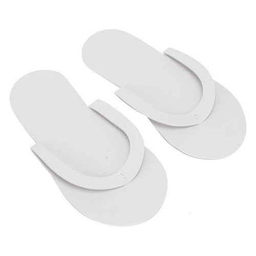 Tongs en mousse jetables Silk B 12 paires - Blanc 26029