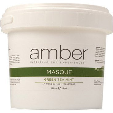 Masque apaisant pour les pieds Ambre, Thé vert et Poivre 64 oz - 1/2 Gallon
